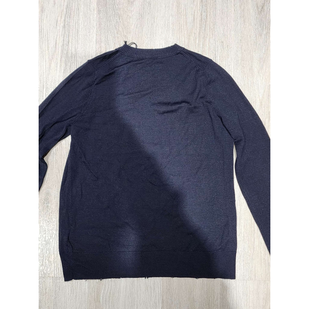 ZADIG & VOLTAIRE Miss Amour Sweater Rhinestone Navy S Merino Wool New - Picture 6 of 8